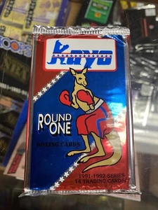 1991-92 Kayo Boxing Pack rotondo uno carte da boxe canguro 14 carte collezionabili sigillate - Foto 1 di 2