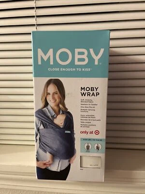 Portabebés Moby Evolution Wrap Denim Recién Nacido - Niño pequeño 8-33 libras Nuevo Caja Abierta Foto 1 de 3