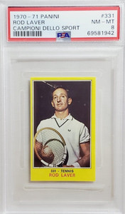 1970 Panini Campioni Dello Sport #331 Rod Laver Rookie Card RC PSA 8 NM-MT POP 4