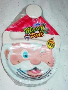 Vintage MERRY PALS Christmas Divided Paper PLATES - Hefty 16 Count RARE (NEW) - Picture 1 of 3