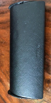 Prada Large Hard Black Flip Top Protective Eyeglasses / Sunglasses Case - Image 1 of 4