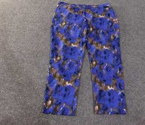 boden pants size 10 womens purple geometric straight stretch chino designer - Picture 1 of 10