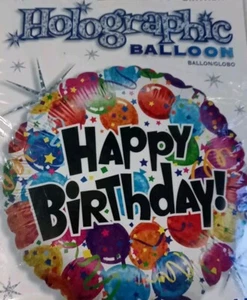 Single 18" Mylar Birthday Balloon *Streamer Explosion* Buncha Ballons - Picture 1 of 3
