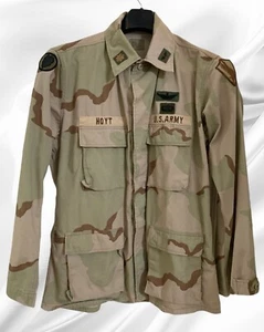 Cappotto vintage US Army Desert uomo grande lungo marrone mimetico combattimento ottimo stato in ottime condizioni - Foto 1 di 17