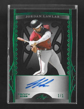 JORDAN LAWLAR 2022 LEAF TRINITY BLACK FOIL EMERALD SPECTRUM AUTOGRAPH AUTO 1/1