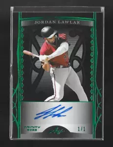 JORDAN LAWLAR 2022 LEAF TRINITY BLACK FOIL EMERALD SPECTRUM AUTOGRAPH AUTO 1/1 - Picture 1 of 2