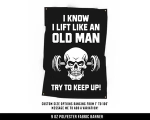 Banner de tela motivacional de fitness vintage - arte de pared de gimnasio en casa - Imagen 1 de 12