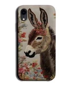 Custodia telefono vintage faccia d'asino testa asini culo culo animali fiori DC71 - Foto 1 di 1