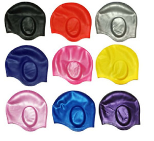 Adult Kid Swimming Pool Cap Silicone Swim Hat Waterproof Ear Protected Pocket