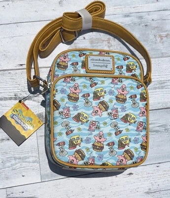 NEW Nickelodeon Loungefly Crossbody Bag Baby Sponge Bob• Patrick• Gary - Image 1 of 4