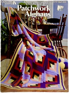 1980 Leisure Arts gehäkeltes Patchwork Afghanen 177 Musterheft Vintage 14824 - Bild 1 von 2
