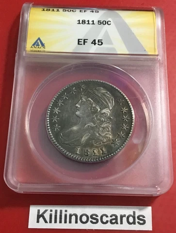 1811 Capped Bust Half Dollar ANACS XF45 Cover