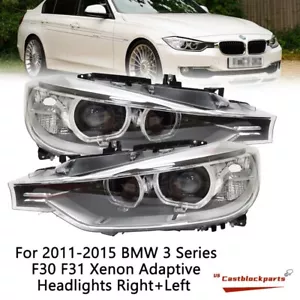 For 2011-2015 BMW 3 Series F30 F31 Xenon Adaptive L+R Headlight 328i 330i 335i - Picture 1 of 18