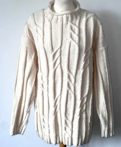 Fisher Aran Hand Knitted Cabled Sweater Jumper by Bexknitwear - Picture 1 of 1