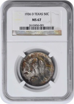 Texas Commemorative Silver Half Dollar 1936-D MS67 NGC - Image 1 of 4