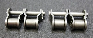 2x Double Cranked Link with Cotter Pin Offset Link Simple Duplex 16B-2 Type L - Picture 1 of 8