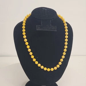 Butterscotch Faux Bernstein Perlen Mode Halskette 9" Federring Verschluss Vintage Stil - Bild 1 von 5