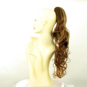 Cola de caballo postizo longo rizado 65 cm cobrizo meche doren 6/6bt27b - Imagen 1 de 7