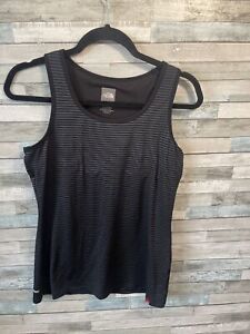 Women’s The north face work out tank top stripped black size large