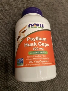 NOW Foods Psyllium Husk, 500 mg, 200 Capsules - Picture 1 of 2