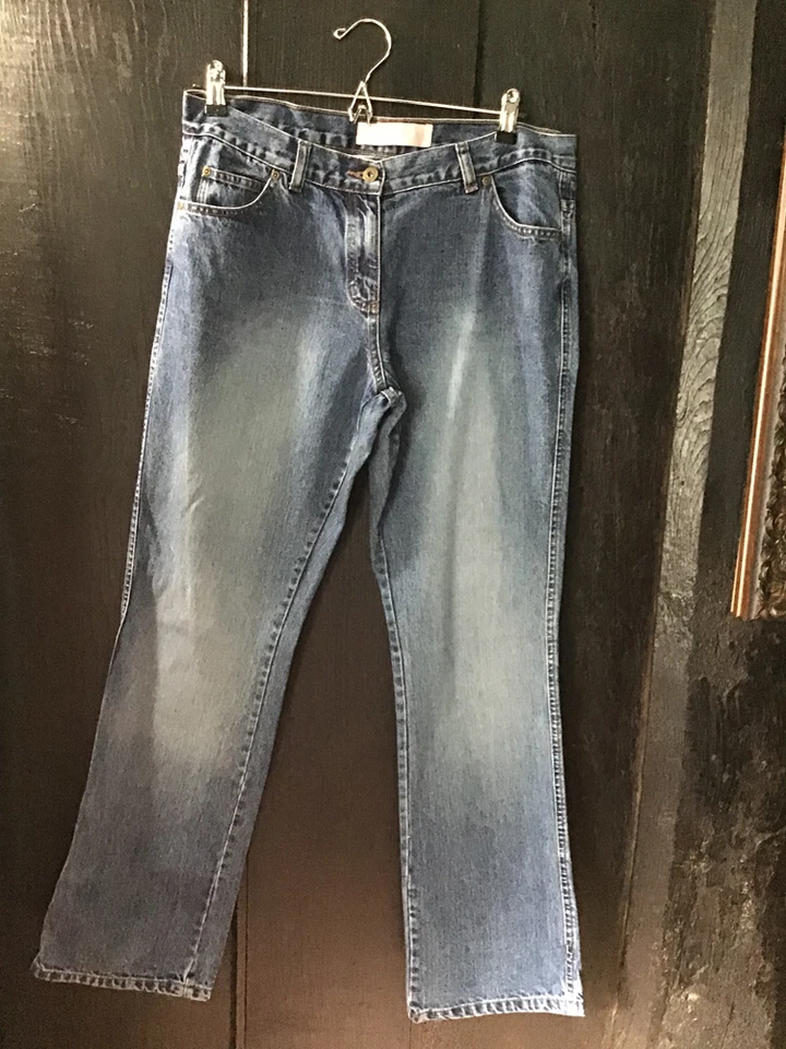 Cherokee Blue Wide Leg Flared Mid Rise Jeans - Size 14 - Image 1 of 4