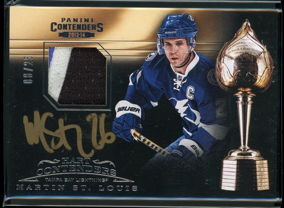 2013 Panini Contenders Martin St. Louis Hart Contenders Patch Auto /25 #HC-MSL - Image 1 of 2