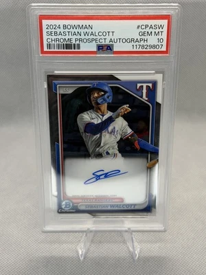 2024 Bowman Chrome Prospect Autos #CPASW Sebastian Walcott PSA 10   - Image 1 of 2