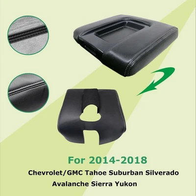 Tampa de console apoio de braço capa ponto cinza compatível com 2014-2018 GMC Sierra 1500 2500 3500HD - Imagem 1 de 4