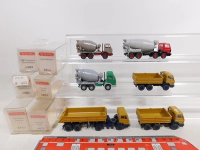 6X WIKING H0 1:87 LKW MB: 681/682 Betoniera + 673/677 Ribaltabile Mint #DG71-0,5 - Immagine 1 di 4