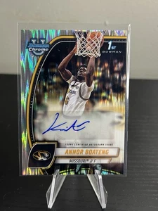 2024-25 Bowman Chrome University Stealth Refractor Annor Boateng 1st ROOKIE AUTO - Bild 1 von 2