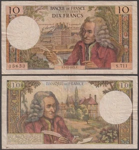 Francia, 10 franchi, 1971, VF++ (diversi fori di spillo), P-147 - Foto 1 di 1