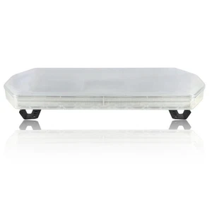 12v 24v Clear Lens Amber LED Flashing Warning Light Beacon Bar To Fit Universal - Picture 1 of 2