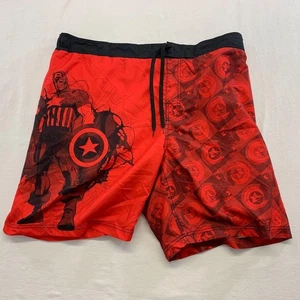 Marvel Men's Captain America Graphical Swim Shorts with Drawstring Size XL - Picture 1 of 5