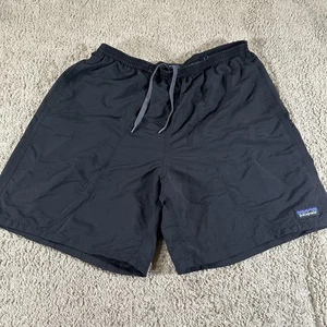 Patagonia Baggies Shorts Mens Medium Black Mesh Lined Swim Trunks Drawstring - Picture 1 of 8
