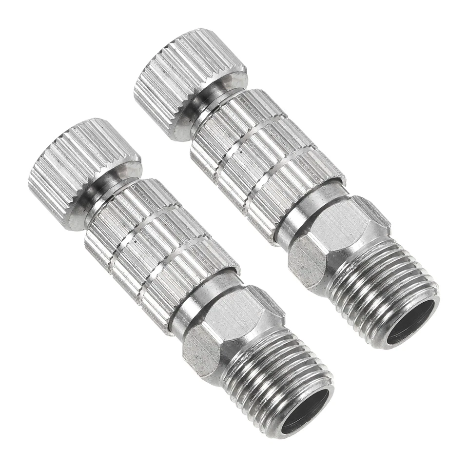 1/8 Air Brush Connector Adapters, 2pcs Air Brush Quick Connect, Silver Foto 1 de 4