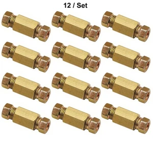 3/16 " Brake Pipe Fittings  4 Unions and 8 Nuts for 3/16 " SAE Flaring Brake  - Picture 1 of 16