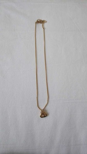 Collana Christian Dior strass oro 44 cm catena 1 5x1 4 cm motivo necessario