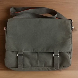 IKEA Messenger Bag DROMSACK Multi Pocket Olive Green, Slighty Used - Picture 1 of 4