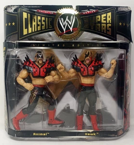 WWE Classic Superstars Legion Of Doom Road Warriors Animal & Hawk Figure Jakks - Foto 1 di 7
