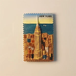 Nueva York Imán para Nevera Pegatina para Refrigerador Decoración del Hogar Resina EE. UU. Regalo de Recuerdo - Imagen 1 de 4