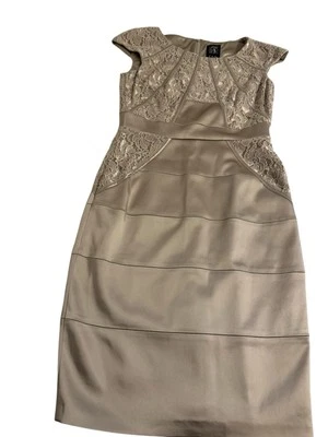 Vestido Jax Bodycon Dorado Para Mujer Talla 8 Ajustado Formal Baile de graduación Boda Floral Encaje Usado en Excelente Condición Foto 1 de 4