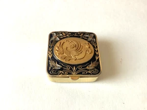 Vintage Pillendose, Cloisonné Emaille Verzierung, gold, Nachlass! - Bild 1 von 4