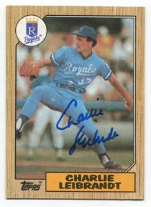 1987 Topps Charlie Leibrandt Signed Card Baseball Autographed Auto #223 - Picture 1 of 2