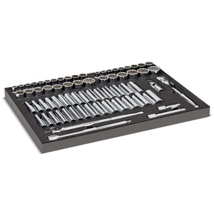 Powerbuilt 69 Piece Pro Tech 1/2 Inch Drive SAE and Metric Socket Set - 949006 - Picture 1 of 8