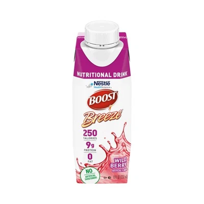 Nestle Boost Breeze Nutritional Drink Wild Berry 8 oz Carton 24 Ct - Image 1 of 4
