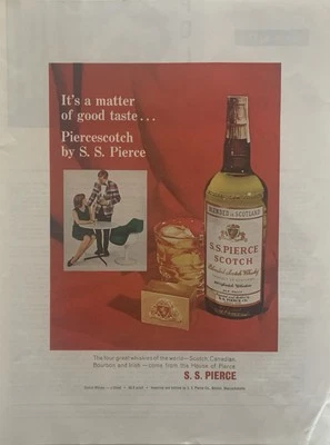 1965 SS Pierce Scotch PRINT AD Matter Of Good Taste - House Of Pierce VTG 1960s - Image 1 of 4