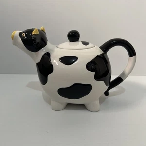 Cow tea pot Black & White 27cm Wide 17cm High Ubique Products - Picture 1 of 9