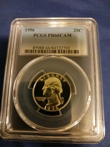 1956 SILVER PCGS PR66DCAM QUARTER - Picture 1 of 2