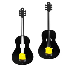 Candle Sconces Set Of 2 Guitar Wall Musical Note Sconces Decor Wall Mounted Meta - Picture 1 of 11