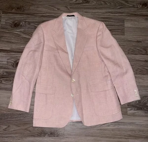 Haggar Blazer Sport Coat Mens 42 Pink Two Button Patch Pockets Made in USA - Picture 1 of 7